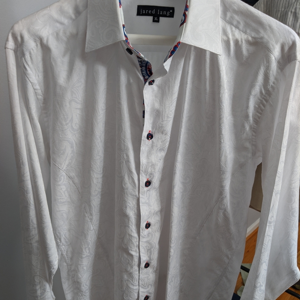 Jared Lang Tonal Paisley Shirt | Size: XL